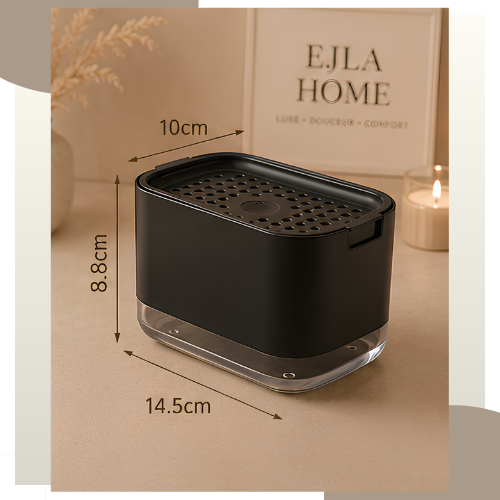 Distributeur de Savon & Porte-Éponge 2-en-1